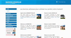 Desktop Screenshot of maisons-vendre.be